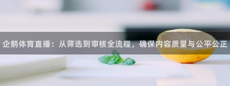 飞速直播体育篮球：企鹅体育直播：从筛选到审核全流程，确保内容质量与公平公正